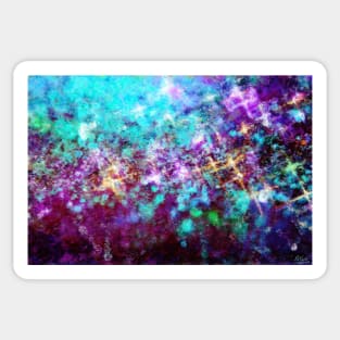 Abstract Painting - City Highway Lights at Night Sticker